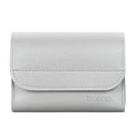 Baona BN-Q009 Small Leather Mouse Charger Storage Bag, Deep Blue+Yellow, Gray Green+Light Green, Silver+Blue