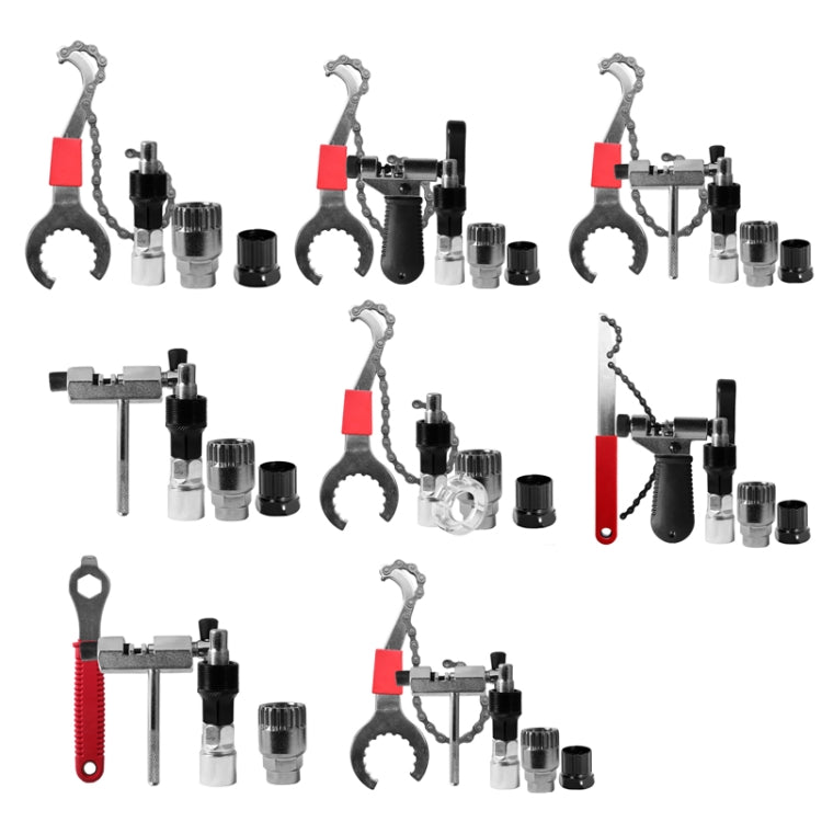 自行車維修工具組，工具 + 20 齒 + 35 克，工具 + 20 齒 + 35 克 + 攔截器，工具 + 攔截器 + 35 克 + 中軸套，攔截器 + 20 齒 + 35 克，工具 + 20 齒 + 35 克 + 扳手
