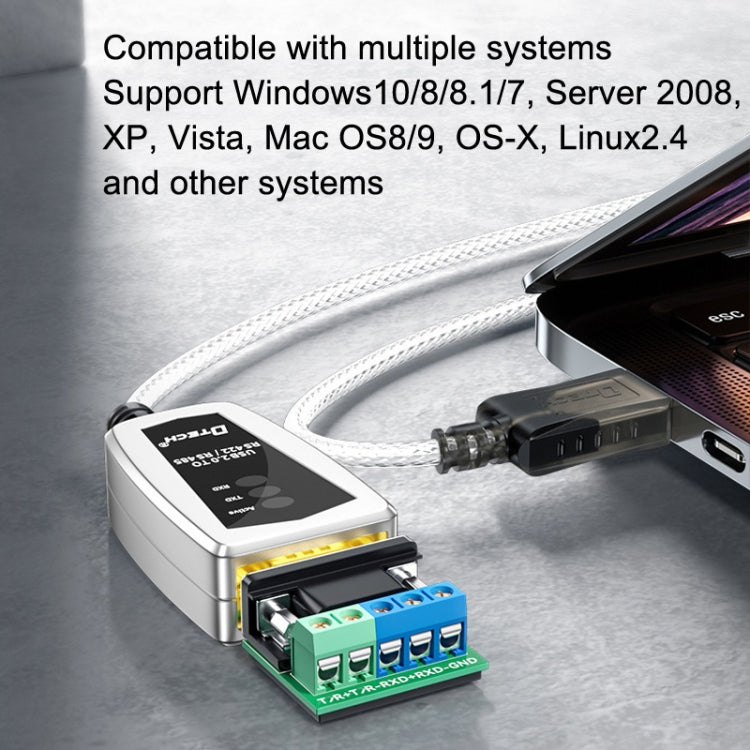 DTECH DT-5119 0.5米 USB 轉 RS485/422 工業轉換器串列通訊轉接器，DT-5119 0.5米