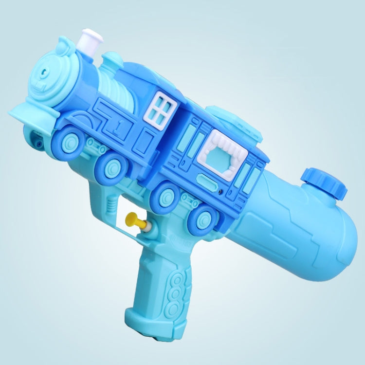 兒童抽水玩水裝置，夏日海灘戶外水玩具，款式：直線抽水火車（藍色）、直線抽水火車（粉紅色）、工程車（藍色）、工程車（紅色）、工程車（黃色）、油罐車（藍色）、油罐車（粉紅色）
