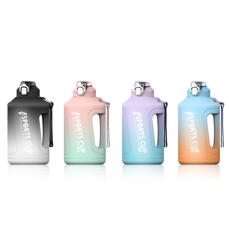 大容量漸層吸管杯運動水壺帶刻度，1500ml，2300ml，3800ml