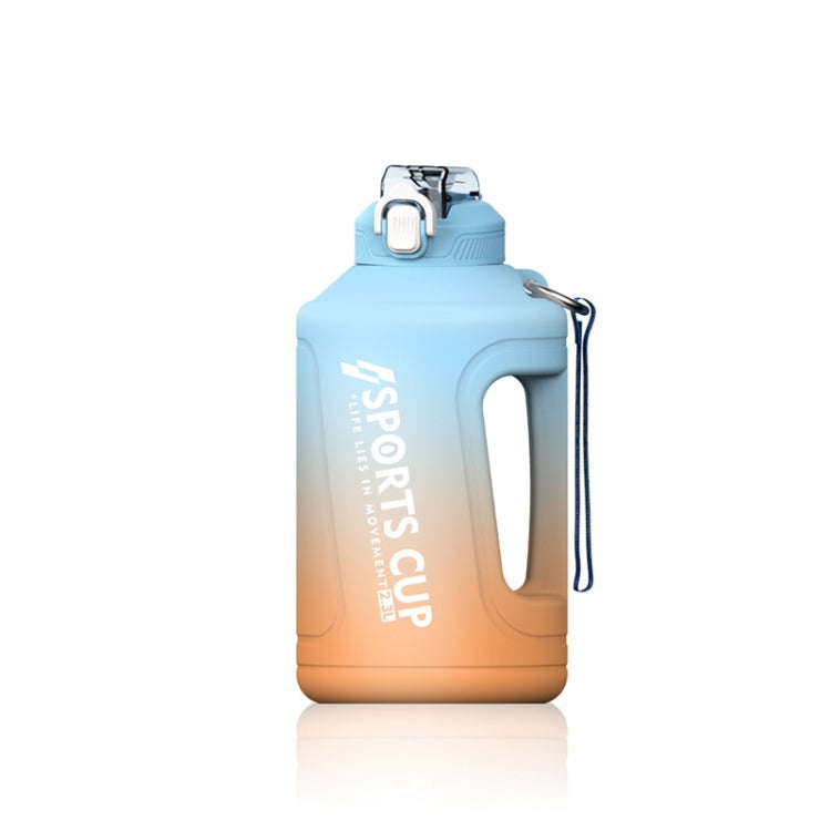 大容量漸層吸管杯運動水壺帶刻度，1500ml，2300ml，3800ml
