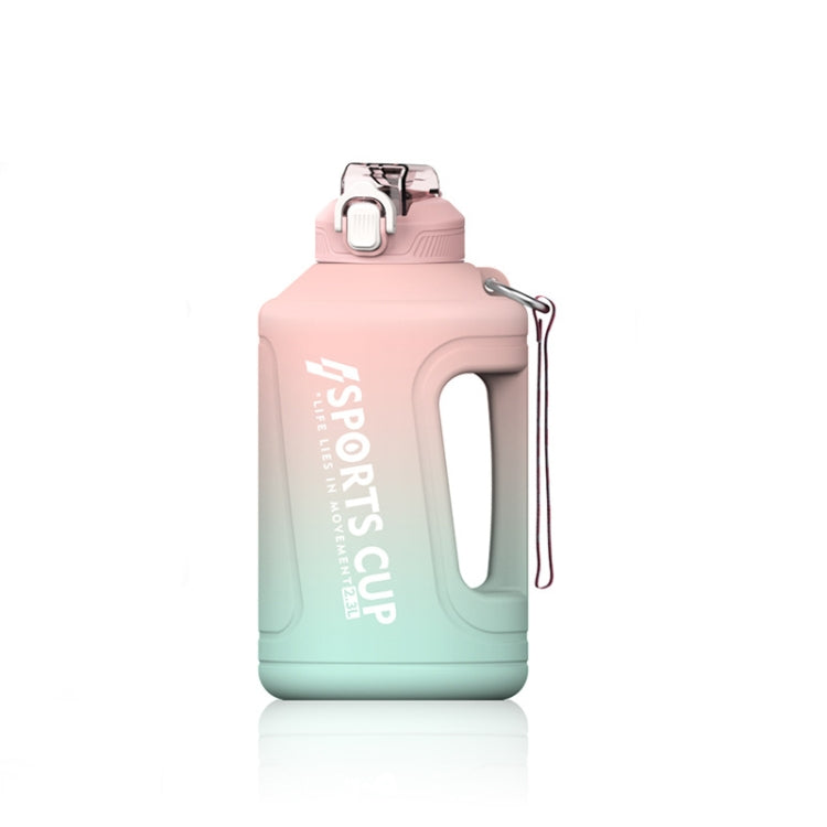 大容量漸層吸管杯運動水壺帶刻度，1500ml，2300ml，3800ml