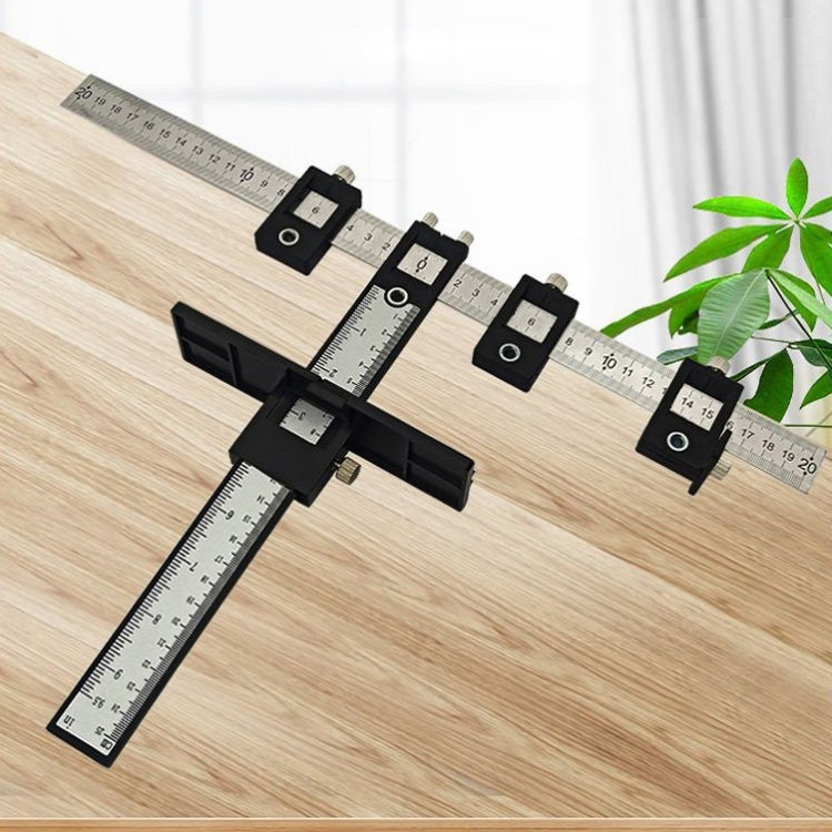 木工輔助工具手柄打孔定位器櫥櫃門孔開啟器, 半鋁合金, 藍色塑膠普通, 藍色塑膠高清, 黑色塑膠高清, 藍色高清套裝, 黑色高清套裝, 全鋁合金
