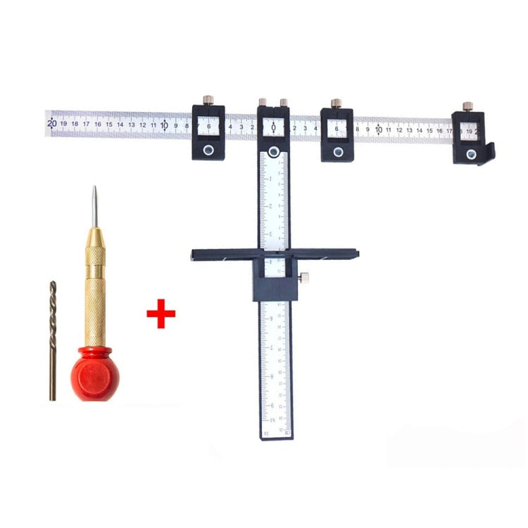 木工輔助工具手柄打孔定位器櫥櫃門孔開啟器, 半鋁合金, 藍色塑膠普通, 藍色塑膠高清, 黑色塑膠高清, 藍色高清套裝, 黑色高清套裝, 全鋁合金