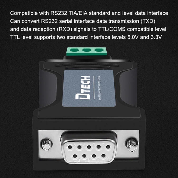 DTECH DT-9005 無需電源供應 RS232 轉 TTL 串口模組，3.3V 模組，5V 模組