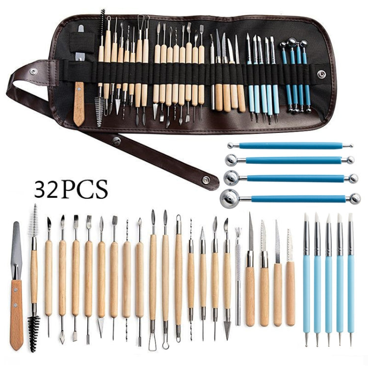 陶藝工具套裝 陶土石雕刻刀 DIY 黏土組合工具, 22 合 1, 24 合 1, 27 合 1, 32 合 1