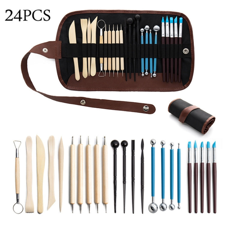 陶藝工具套裝 陶土石雕刻刀 DIY 黏土組合工具, 22 合 1, 24 合 1, 27 合 1, 32 合 1