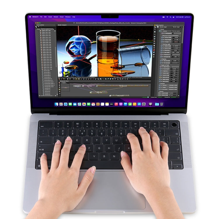 JRC 防水筆記型電腦鍵盤保護膜，適用於 MacBook Pro 14 A2442