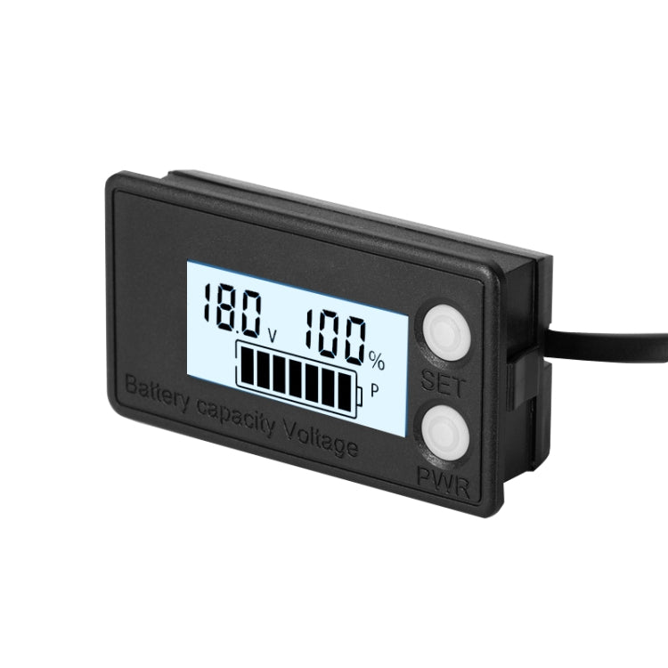 防水液晶兩線鉛酸鋰電池數位電壓表，8-100V（白色）、8-100V（藍色）、8-72V（白色）、8-72V（藍色）