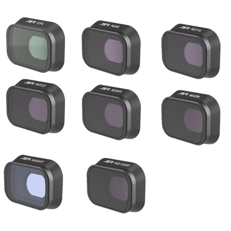 JUNESTAR DJI Mini 3 Pro 濾鏡，型號：MCUV JSR-1663-01，CPL JSR-1663-02，ND8 JSR-1663-03，ND16 JSR-1663-04，ND32 JSR-1663-05，ND64 JSR-1663-06，ND256 JSR-1663-07，ND1000 JSR-1663-08，ND8PL JSR-1663-09，ND16PL JSR-1663-10，ND32PL JSR-1663-11