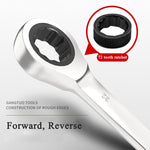 組合棘輪扳手帶靈活頭雙用棘輪工具, 6mm, 7mm, 9mm, 11mm, 16mm, 24mm, 18mm, 20mm, 21mm, 22mm, 23mm