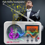 SY-8801 便攜復古收音機高清液晶螢幕重低音短波收音機，SY-8801