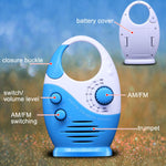 Sayin SY-950 便攜防水小型收音機 AM/FM 通用頻段老人收音機，SY-950 藍色，SY-950 黑色