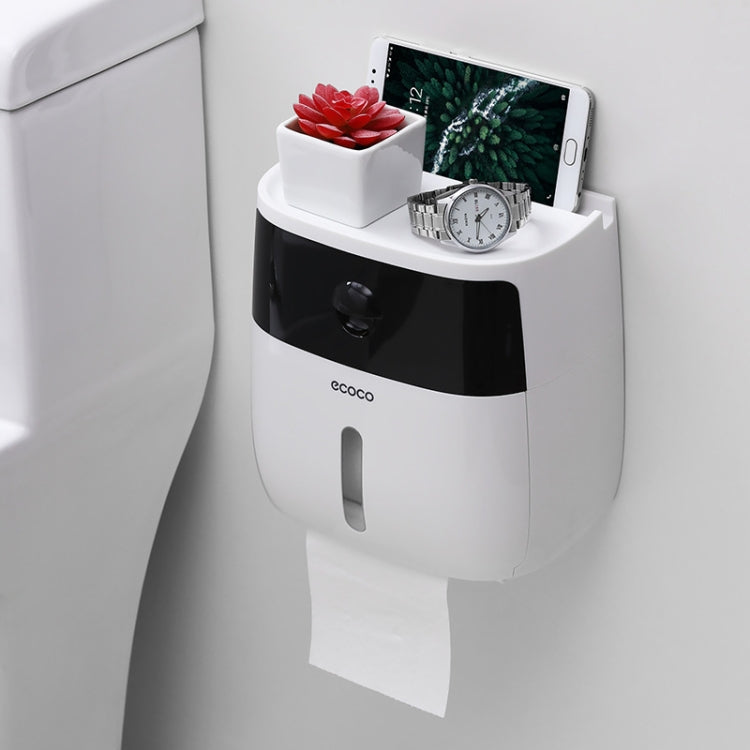 ECOCO E1804馬桶多功能雙層紙巾架，白+灰、白+黑、粉+粉、藍+藍