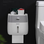 ECOCO E1804馬桶多功能雙層紙巾架，白+灰、白+黑、粉+粉、藍+藍