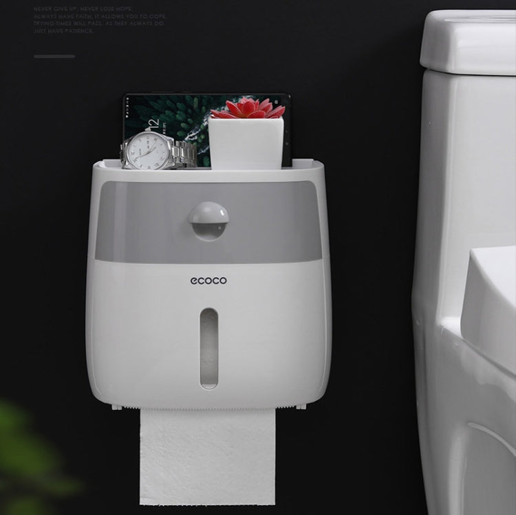 ECOCO E1804馬桶多功能雙層紙巾架，白+灰、白+黑、粉+粉、藍+藍