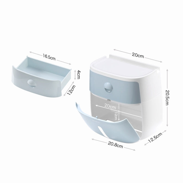 ECOCO E1804馬桶多功能雙層紙巾架，白+灰、白+黑、粉+粉、藍+藍