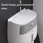 ECOCO E1804馬桶多功能雙層紙巾架，白+灰、白+黑、粉+粉、藍+藍