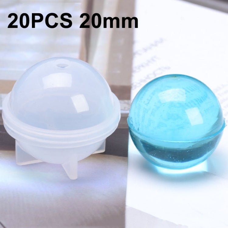 水晶環氧球矽膠模具 DIY手工珠寶球體製作模具，20件20mm，20件30mm，10件40mm，4件50mm，4件60mm