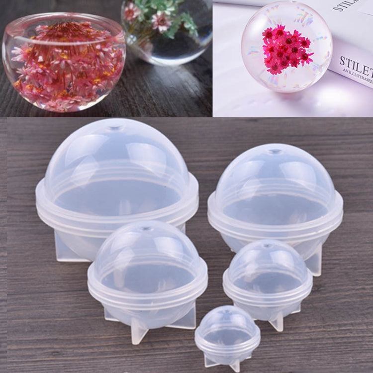 水晶環氧球矽膠模具 DIY手工珠寶球體製作模具，20件20mm，20件30mm，10件40mm，4件50mm，4件60mm