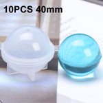 水晶環氧球矽膠模具 DIY手工珠寶球體製作模具，20件20mm，20件30mm，10件40mm，4件50mm，4件60mm