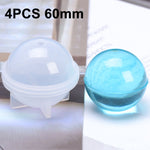 水晶環氧球矽膠模具 DIY手工珠寶球體製作模具，20件20mm，20件30mm，10件40mm，4件50mm，4件60mm