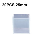 水晶滴膠方形矽膠模具DIY手工珠寶裝飾模型，20個20mm，20個25mm，10個35mm，4個40mm，4個50mm，4個65mm