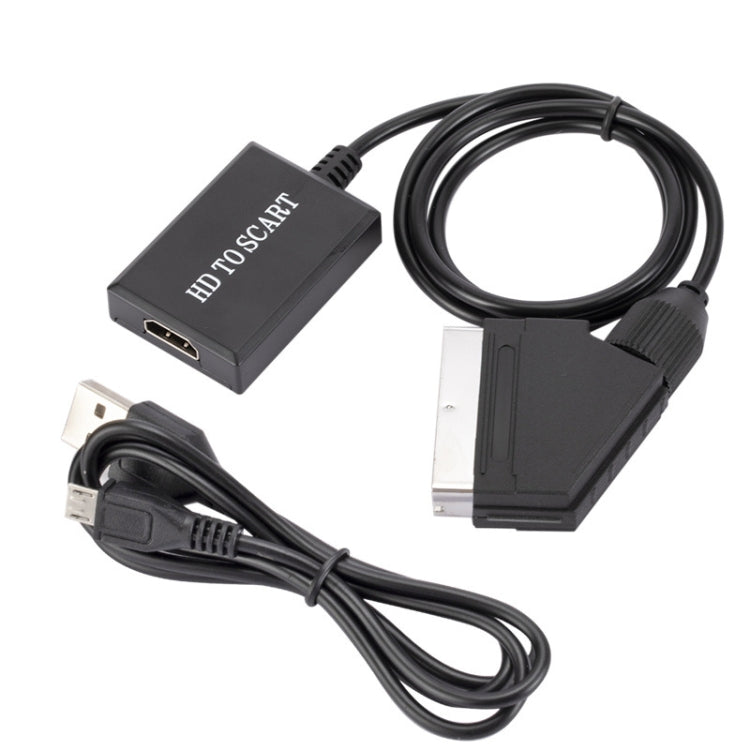 HDMI 轉 Scart 轉換器 1080p 高清視頻轉接器，HDMI 轉 SCART 1080P