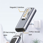 Type-C/USB-C 轉 Magsafe1/2 充電轉接器，支援 PD 充電，Type-C 轉 Magsafe 1 L，Type-C 轉 Magsafe 2 T