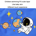 可愛卡通高彈性兒童 PU 防水游泳帽