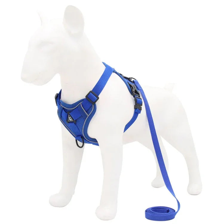HT-864 ペット用トラクションロープ 反射通気性犬用チェストストラップベスト、サイズ：、S、M、L、XL