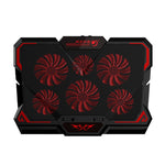 CoolCold 17吋遊戲筆記型電腦散熱器 六風扇 雙USB埠 2600RPM 筆電散熱墊