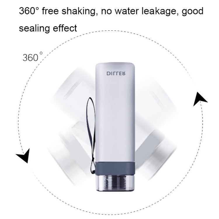 Diller D8646 方形健身防漏水瓶，400ml，550ml
