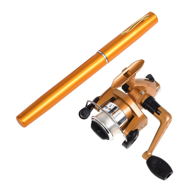 LEO 筆型釣魚竿與旋轉捲線器便攜口袋釣魚裝備，H8022G 金色，H8022PU 紫色，H8022R 紅色，H8022 銀色，H8022B 黑色，H8022BL 藍色