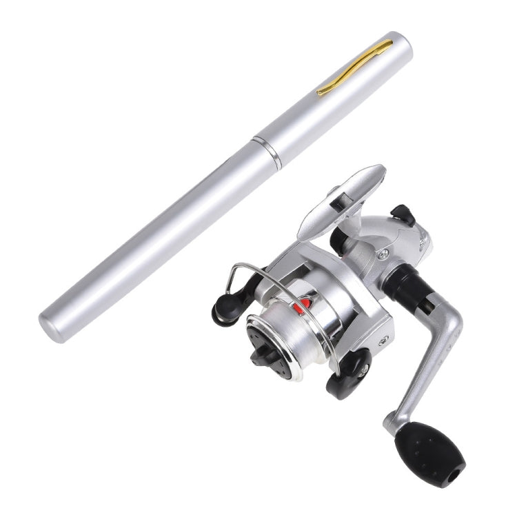 LEO 筆型釣魚竿與旋轉捲線器便攜口袋釣魚裝備，H8022G 金色，H8022PU 紫色，H8022R 紅色，H8022 銀色，H8022B 黑色，H8022BL 藍色