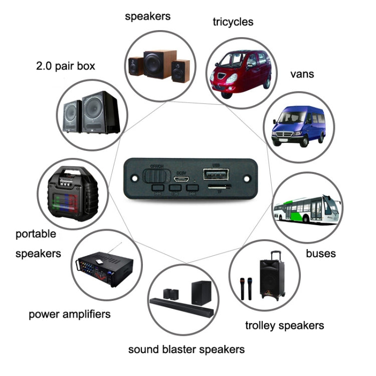 JQ-D102BT 帶放大器錄音通話 MP3 藍牙解碼板模組，JQ-D102BT