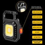 E-SMARTER W5130 Mini Keychain Strong Light Portable Flashlight, Specification:, Light, With Bracket