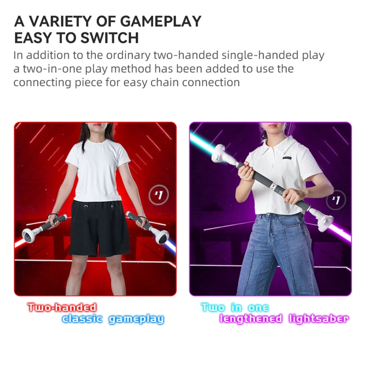VR 控制器長柄手把，適用於 Meta Quest 2 玩 Beat Saber 遊戲，適用於 Oculus Quest 2