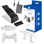 JYS JYS-P5151 適用於 PS5 12合1 手把充電器 + 搖桿蓋 + 隱私蓋 + 矽膠套 + 支架組合，JYS-P5151