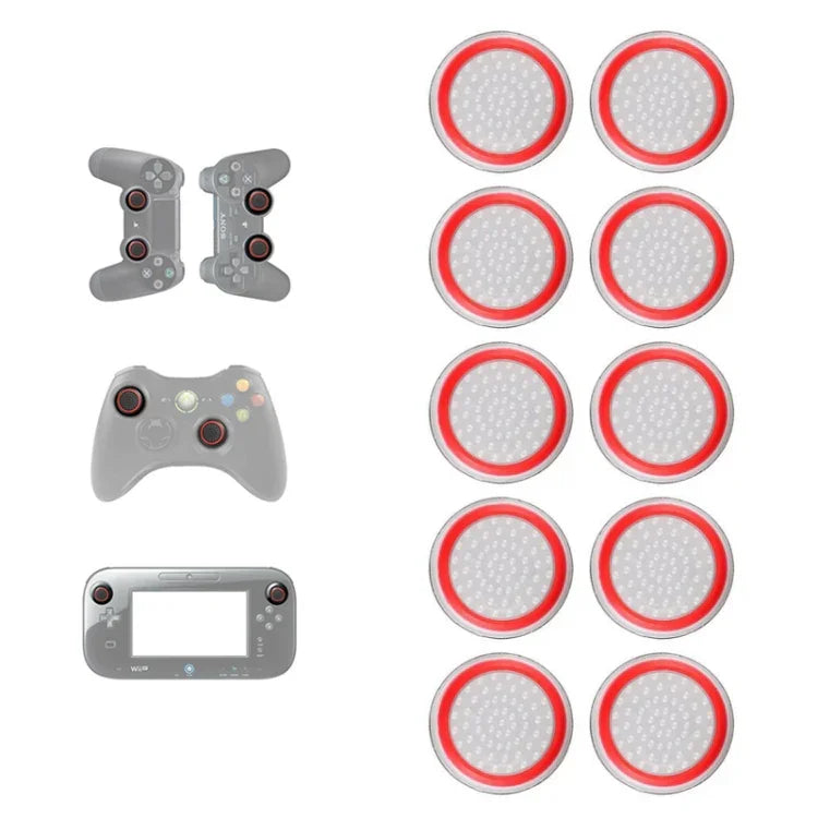 10 個裝遊戲手把矽膠發光按鍵蓋搖桿蓋，適用於 PS5/PS4/PS3/ONE/360/PRO/series X/S