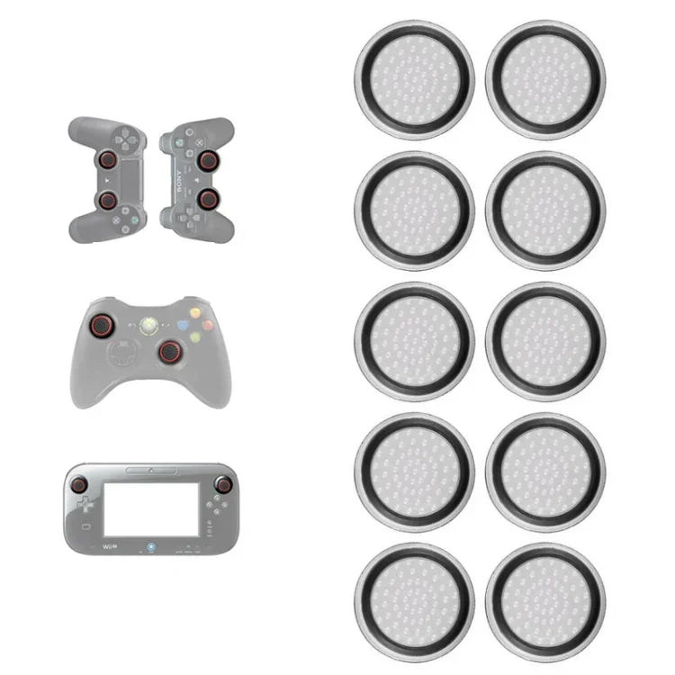 10 個裝遊戲手把矽膠發光按鍵蓋搖桿蓋，適用於 PS5/PS4/PS3/ONE/360/PRO/series X/S
