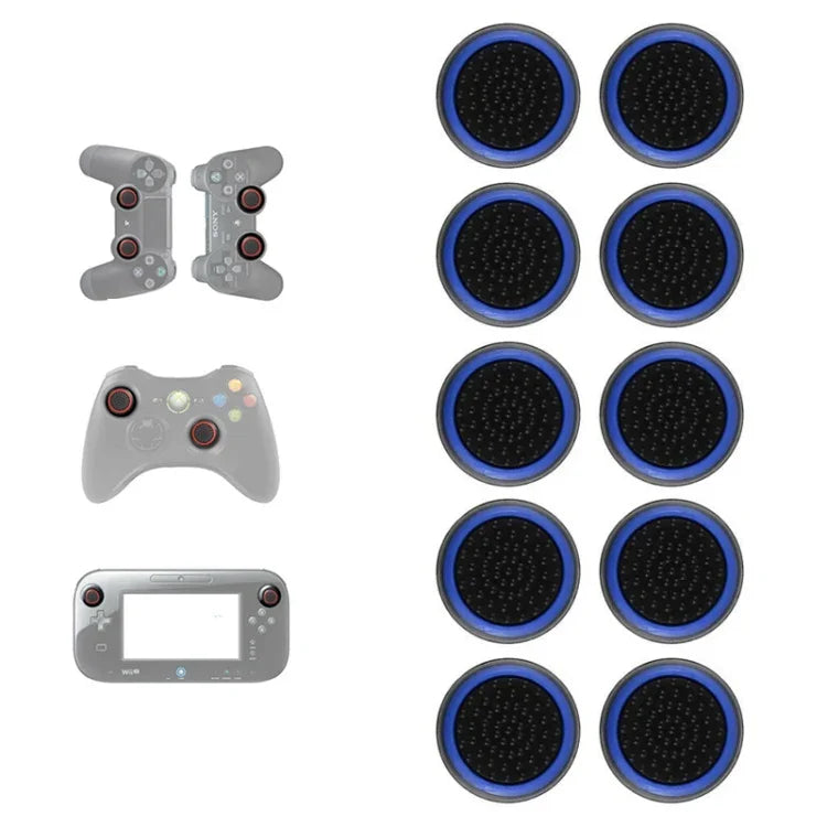 10 個裝遊戲手把矽膠發光按鍵蓋搖桿蓋，適用於 PS5/PS4/PS3/ONE/360/PRO/series X/S