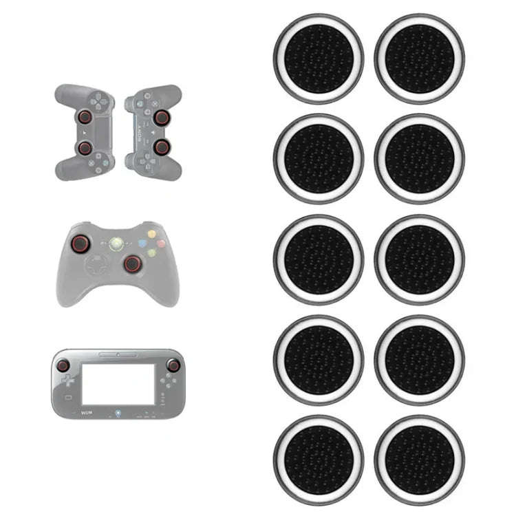 10 個裝遊戲手把矽膠發光按鍵蓋搖桿蓋，適用於 PS5/PS4/PS3/ONE/360/PRO/series X/S