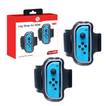 2 個裝 JYS JYS-NS242 適用於 Nintendo Switch Joy-con 小手把腳運動帶，JYS-NS242（黑色）、JYS-NS242（紅藍色）
