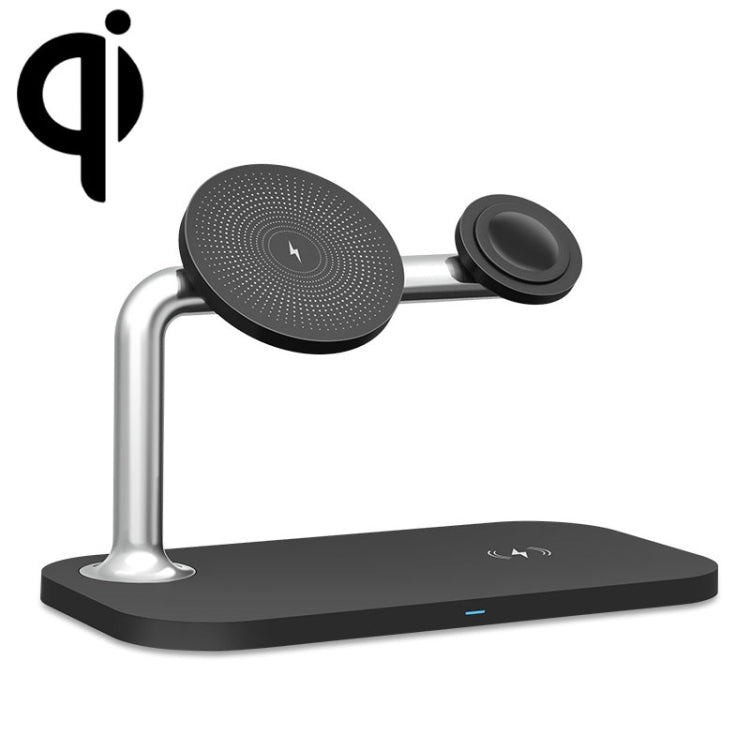 三合一磁吸無線充電器，適用 iPhone12/13/14/15/16、iWatch 及 AirPods，三合一白色，三合一黑色