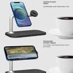 三合一磁吸無線充電器，適用 iPhone12/13/14/15/16、iWatch 及 AirPods，三合一白色，三合一黑色