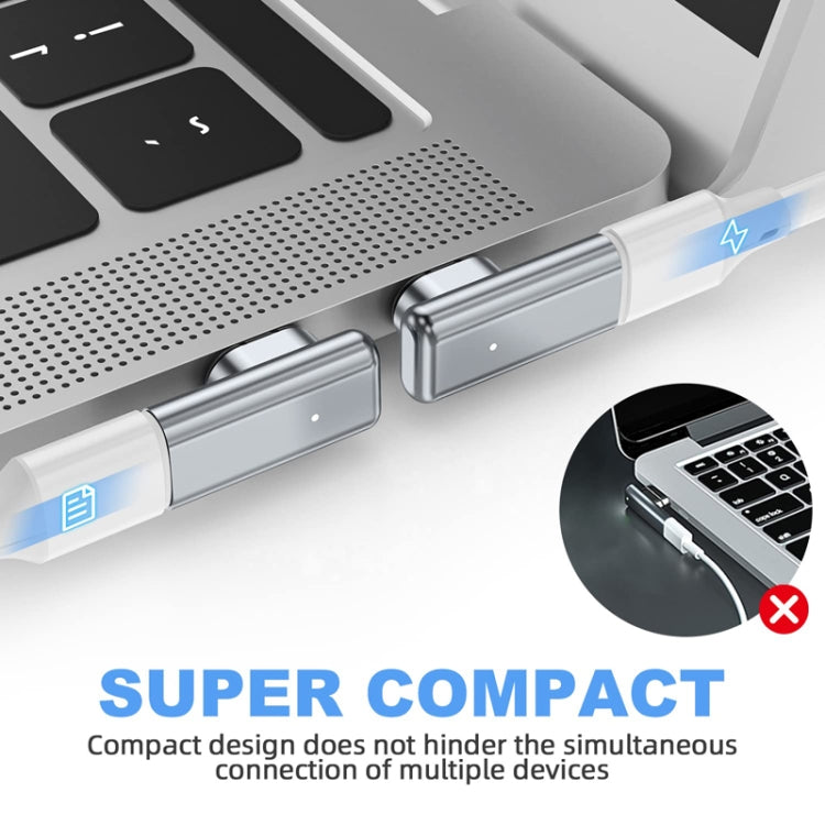 TZ30 PD100W 24Pin 快充 Type-C / USB-C 磁吸彎頭轉接器，適用 MacBook 筆記型電腦連接器