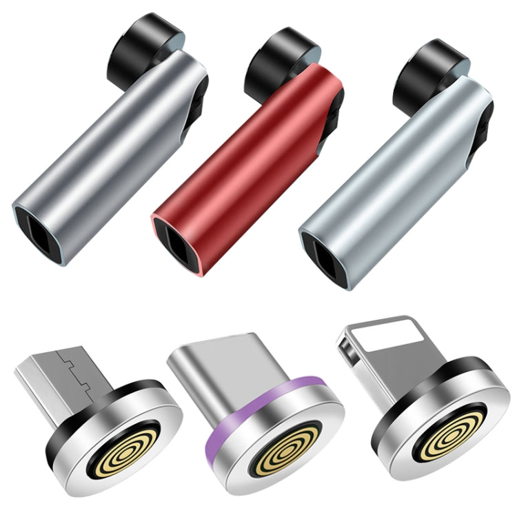 TC57 7Pin 快充傳輸數據線，銀色、紅色，Android 磁吸接頭，Type-C / USB-C 磁吸接頭，適用 Apple 磁吸接頭
