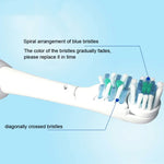 4支裝多方向電動牙刷替換刷頭適用Oral B 3733 4732 4734